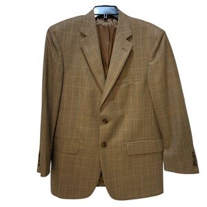 Brooks Brothers 346 Men Blazer Taupe Brown Tan Coat Size 40